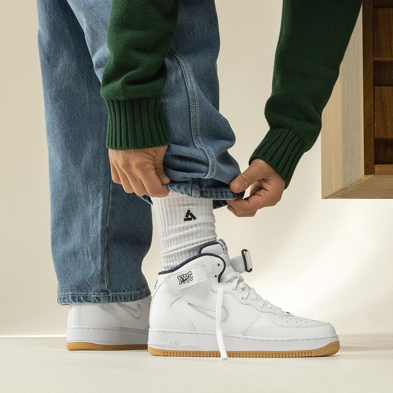 箱あり　Nike 26cm AirForce 1 Mid NYC WHITE Air Force 1 Mid Jewel 'NYC Midnight Navy' Release Date. Nike